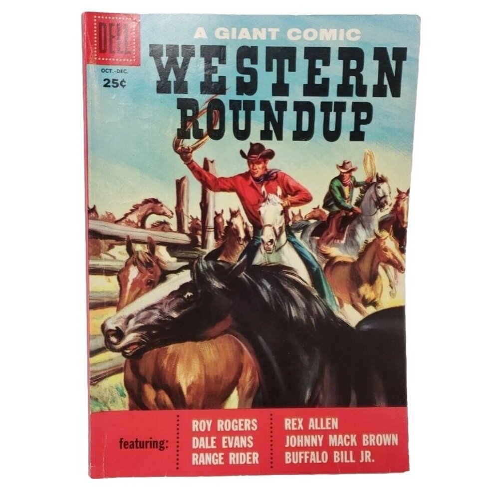 Vintage Western Roundup Comic Digest #20 Vintage Oct Dec 1957 Dell Giant Issue